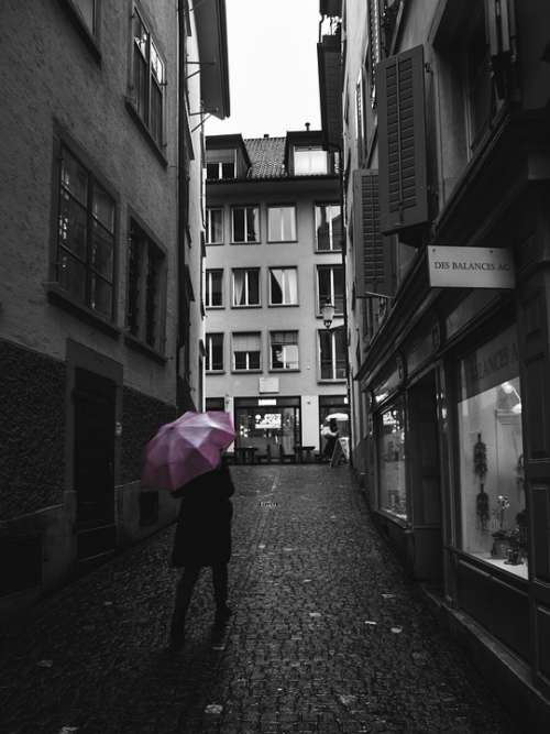 Street Photography Zurich Umbrella Rainy Weather