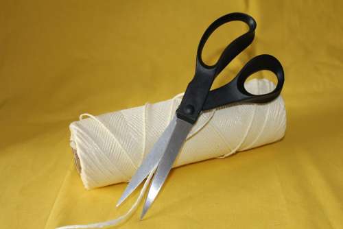 String Scissors Packing Wallpaper Template Craft