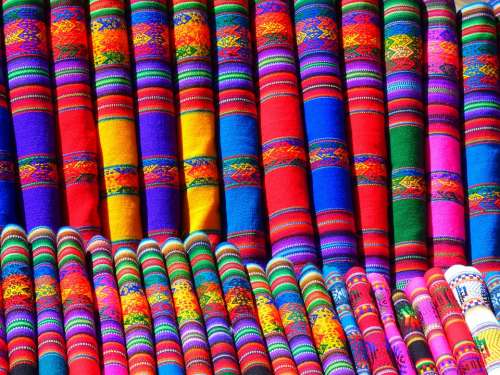 Substances Colorful Towels Scarf Peru Mexico