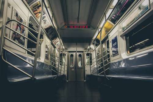 Subway Metro Train Interior Empty Nyc