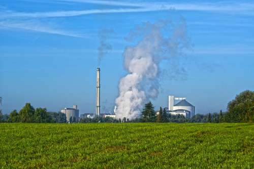 Sugar Factory Landscape Meadow Field Industry