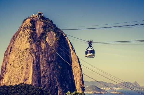 Sugarloaf Mountain Rio De Janeiro Brazil Cable Car