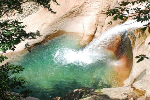 Summer Mt Seoraksan Waterfall Water Landscape Cool