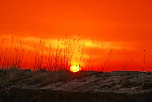 Sun Afterglow Morgenrot Sunrise Sunset