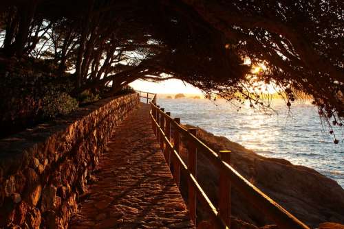 Sunrise Sea Spain Calm Side Landscape Twilight