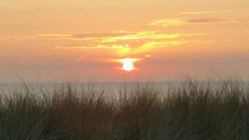 Sunset North Sea Evening Sky