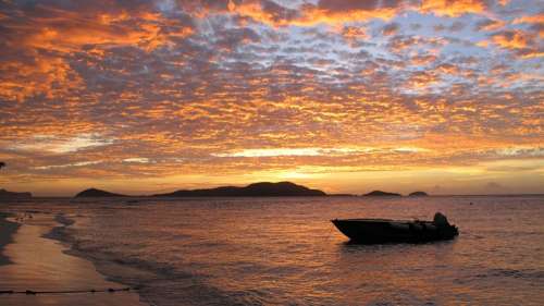 Sunset Caribbean West Indies Fishing