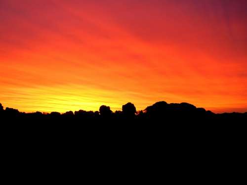 Sunset Africa South Africa Landscape Sun Sky
