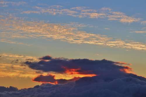 Sunset Cloud Formation Clouds Mood Sky Evening Sky