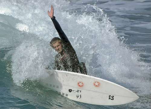 Surfer Surfing Surf Ocean Sea Water Wave Hawaii