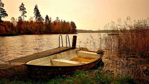 Sweden Lake Brine Mood Landscape Water Nature