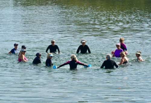 Swimmers Exercise Elderly Group