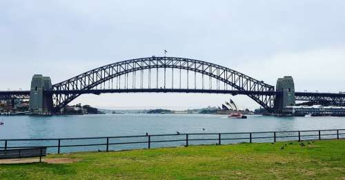 Sydney Harbour Bridge Grass Water Harbour Outside