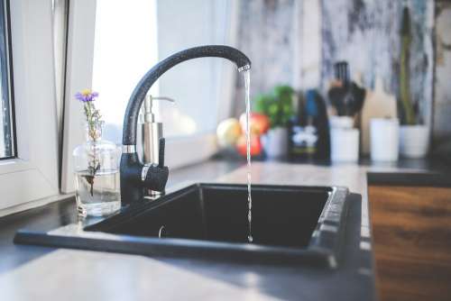 Tap Black Faucet Kitchen Sink Interior Design