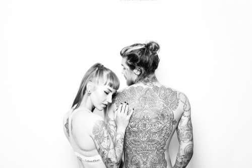 Tattoos Adult Body Art Couple Girl Love Man