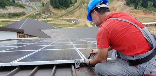 Technician Solar Panel Renewable Installation