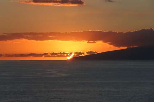 Tenerife Sunset Canary Islands Sea Horizon
