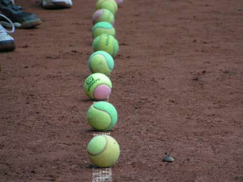 Tennis Tennis Ball Ball Balls Clay Court Sport