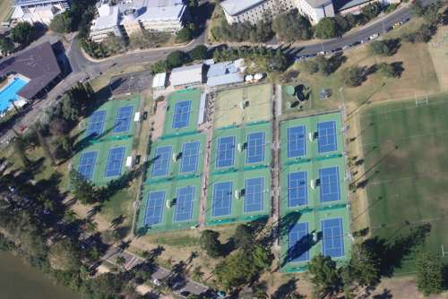 Tennis Aerial View Tennis Courts Brisbane