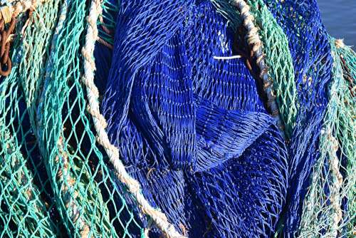 Texture Net Fishing Harbour Blue Harbor Fish