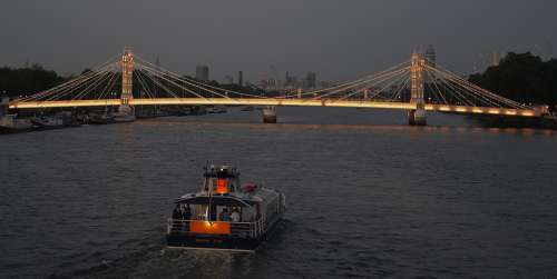 Thames River Cruise Ship Albert Bridge Boat
