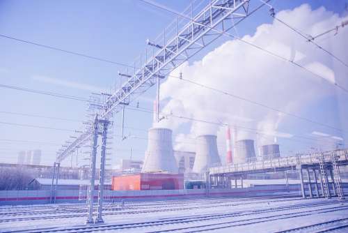 Thermal Power Station Moscow Russia Factory Fuel