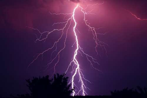 Thunder Thunderstorm Violet Purple Storm Weather