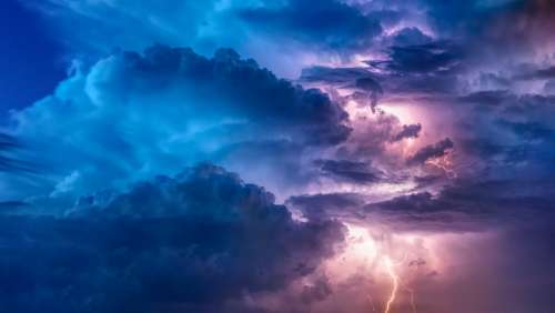 Thunderstorm Flashes Flash Weather Sky Forward