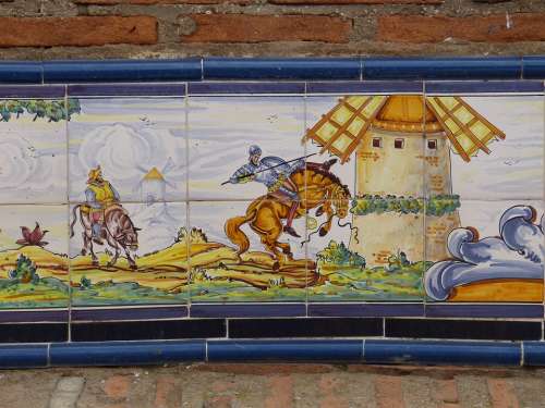 Tile Ceramic La Mancha Image Azuleijo Spain