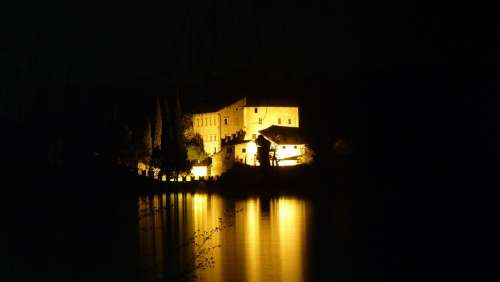 Toblino Night Lake Castle
