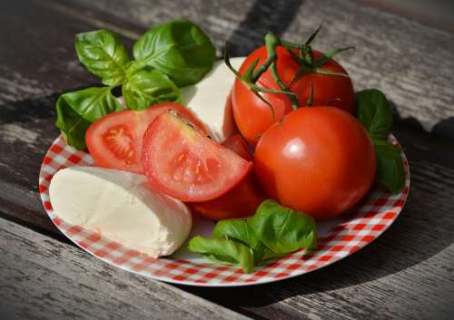 Tomatoes Caprese Mozzarella Basil