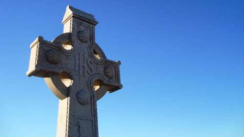 Tombstone Christianity Cross Sculpture Graveyard