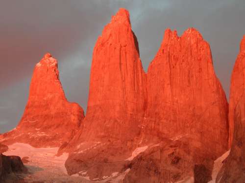 Torres Del Paine Mountains Granite Granite Rock