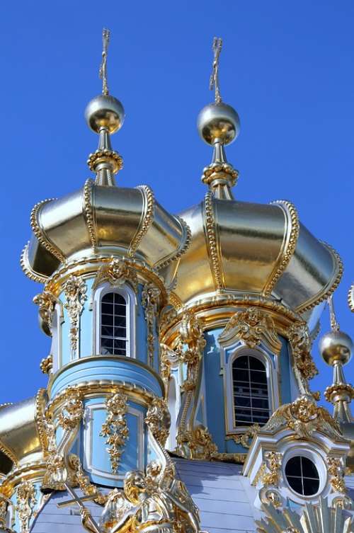 Towers Gold Palace Pushkin The Royal Selo Russia
