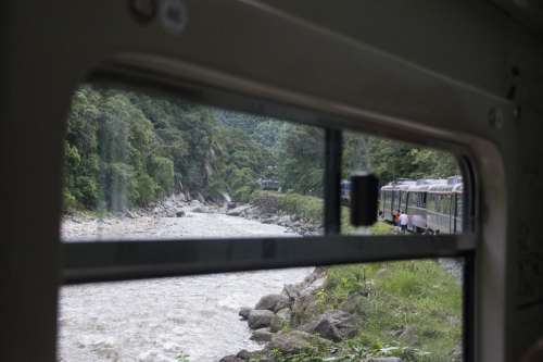 Train Window River View The Inca Trail Landscape