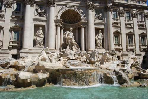 Trevi Fountain Rome Italian Fountain Roma