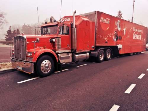 Truck Santa Claus Coca Cola Christmas Hauling