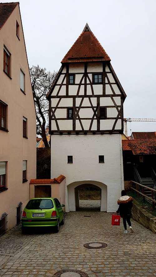 Truss Medieval City Gate Donauwörth