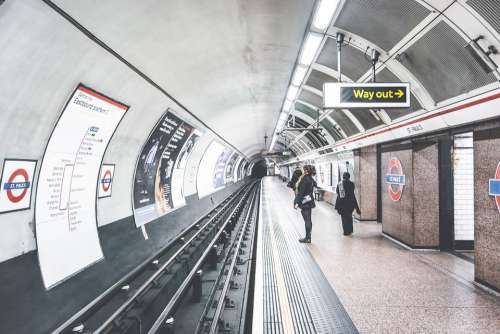 Tube London Underground Station England Uk Metro