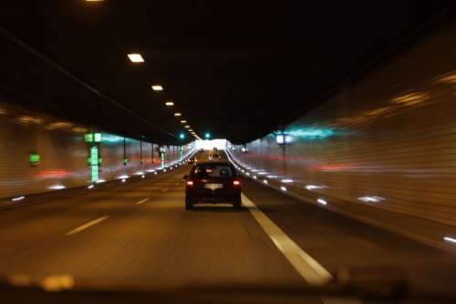 Tunnel Transit Dark Traffic Underpass Emstunnel