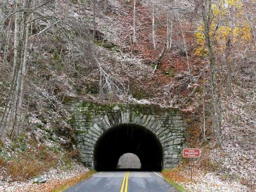 Tunnel Mountain Road Serene Winter Travel