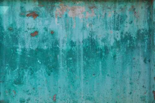 Turquoise Sheet Weathered Corrosion Metal Rusted