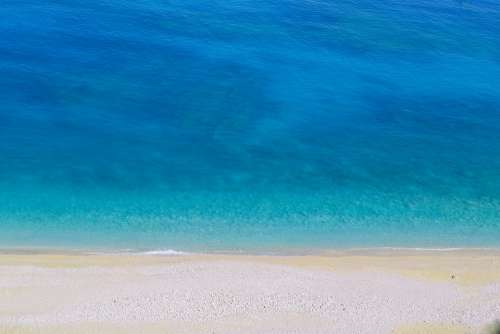 Turquoise Beach Blue Myrtos Kefalonia Coastline