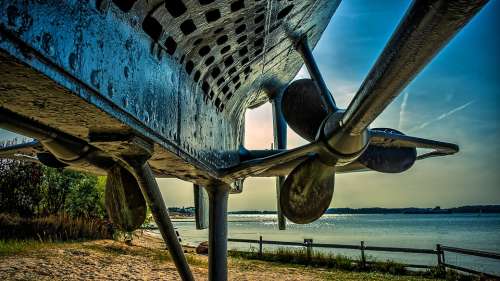 U Boat Propeller Drive Screw Steel Metal Iron