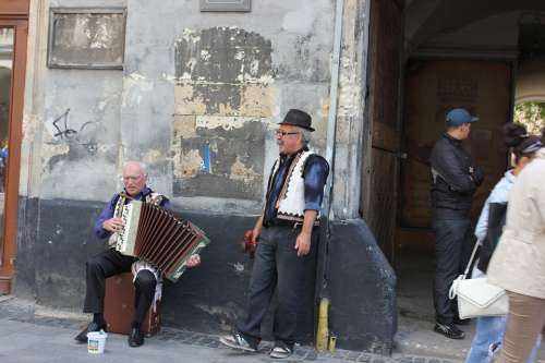 Ukraine Lviv Street Musicians