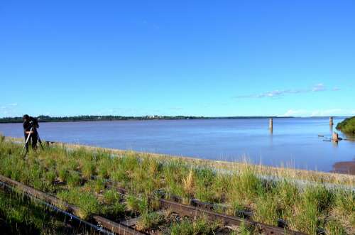 Uruguay River Rio Bridge Nature Pond Landscape