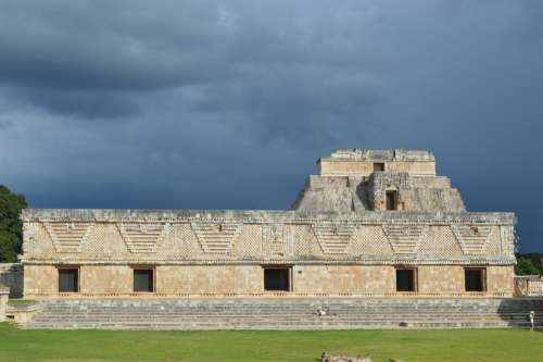 Uxmal Maya Mexico Pyramid Aztec Sunny Cancun