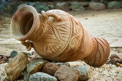 Vase Pitcher Clay The Stones Decoration The Art Of