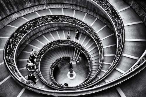 Vatican Staircase Rome Stairway Stairs Geometry