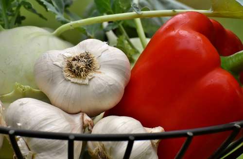 Vegetables Paprika Garlic Healthy Food Vitamins
